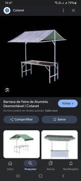 Barraca de Feira de Alumínio Desmontável