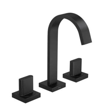 Misturador Mesa Bica Alta Para Lavatório Deca Polo Black Matte 1877.BL33.MT