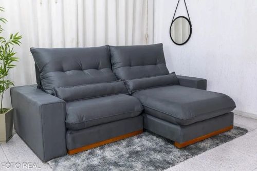 Sofá Retrátil Reclinável rf814 D33 e Molas Ensacadas 2,30m