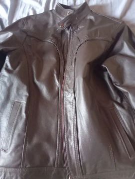 Jaqueta de couro masculina
