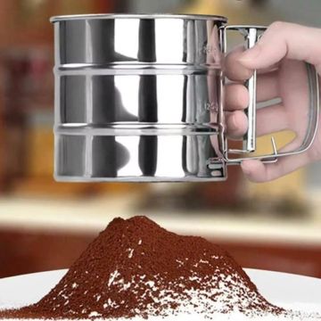 Caneca inox de gatilho peneira para cozinha