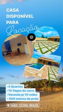 Vendo ou Alugo para finais de semana .  Praia da Taiba 