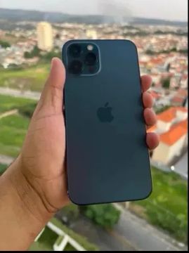 iphone 12 PRO 128gb semi novo azul 