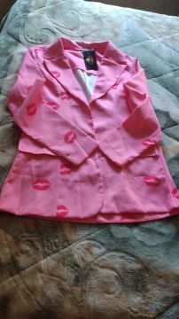 Blazer. Rosa. Alfaiataria. Tamanho M