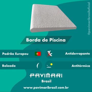 Borda Peito de Pombo Padrão Europeu Antiderrapante e Atérmica 50x35 Branca