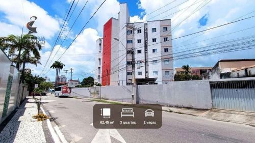 Apartamento semi-mobiliado com 3 quartos e 2 vagas de garagem para alugar, 62,45 m²