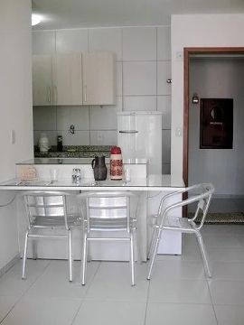 Apartamento nascente mobiliado quarto e sala na Ponta Verde
