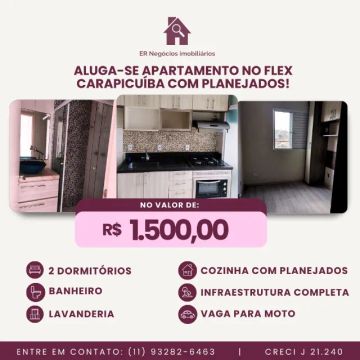 Aluga-se Apartamento no Flex Carapicuíba com Planejados! ?