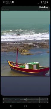 Barco de pesca madeira e fibra motor B18