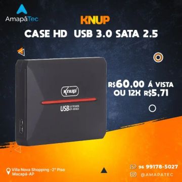 Case HD Externo USB 3.0 Sata 2.5 Polegadas KNUP