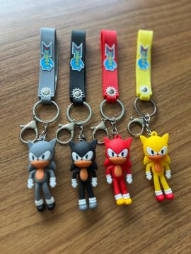 Kit 16 chaveiros Premium Sonic emborrachado Lembrancinha festa atacado 