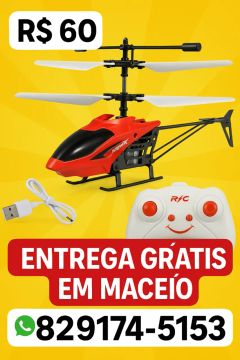 Helicóptero brinquedo por indução com controle 