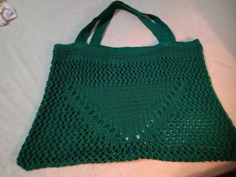 Bolsa de crochê feita a mão nova sem uso