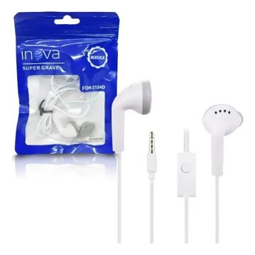 Fone Ouvido Super Grave C Microfone Fon-2154d Cor Branco