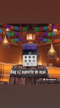 Bag açaí com suporte de isopor 