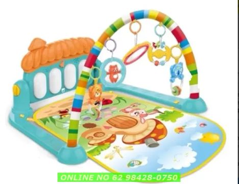 Wakaii Tapete Musical Infantil Azul glaciar Piano Champiñón