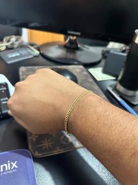 Pulseira Banhada a Ouro 18k  (Passo no Cartão)