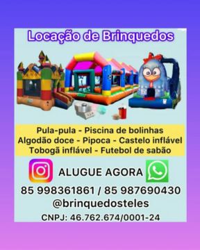 Pula-pula, Piscina de Bolinhas, Castelo Inflável e mais!
