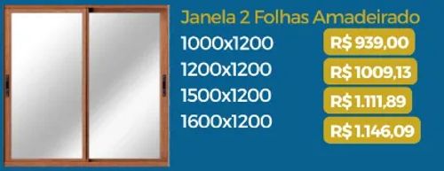 JANELA DE ESQUADRIA AMADEIRADO ALUMINIO PRONTA ENTREGA