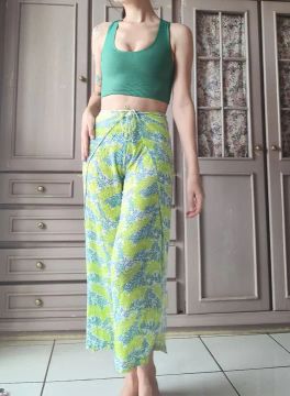 Calça Estampada - Verde e Amarelo
