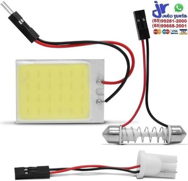 Placa LED Cob 24 Pontos Pingo T10 Torpedo 5W 12V Luz Interna