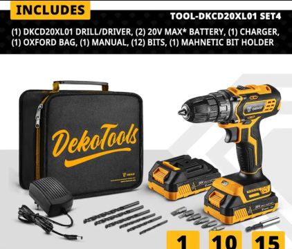 Parafusadeira DEKO-Brushless Cordless Drill