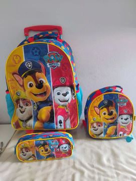 Mochila de rodinhas Patrulha Canina - Kit Completo