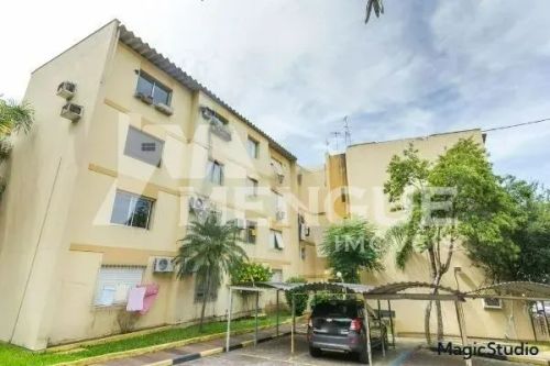 Aluga-se Apartamento com 1 dormitorio e 1 vaga de garagem no Bairro Jardim Carvalho com 42
