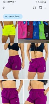 Shorts feminino varias cores e tamanhos