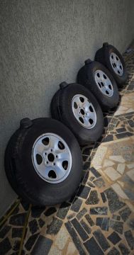 Jogo de Rodas Ferro  S-10 + Pneus