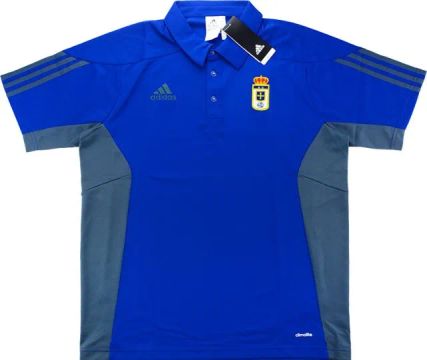 Camisa Polo Adidas Real Oviedo Adidas Tamanho P 2016-17 - Azul