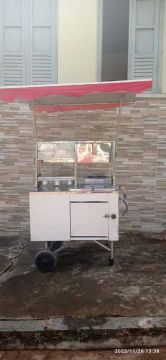 Carrinho de lanches em aço inox *