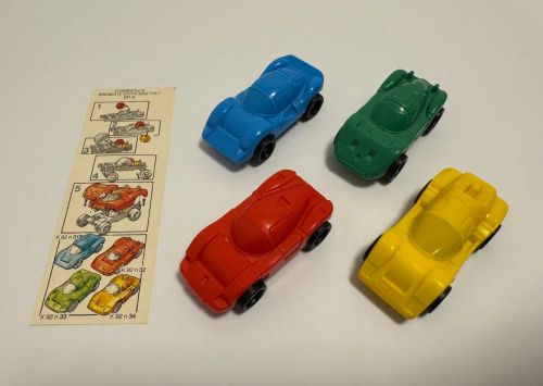 Kinder Ovo Carros de Corrida (K92-31 até K92-34) + Folheto