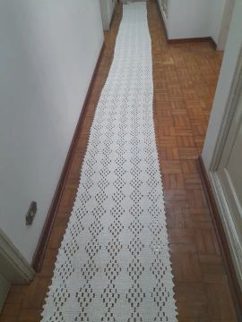TAPETE PASSADEIRA DE BARBANTE CROCHÊ