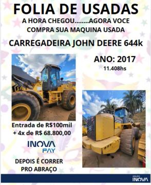 Carregadeira John Deere 644K | Ano 2017
