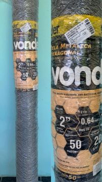 Tela Metalica Hexagonal 2'' 50 Metros