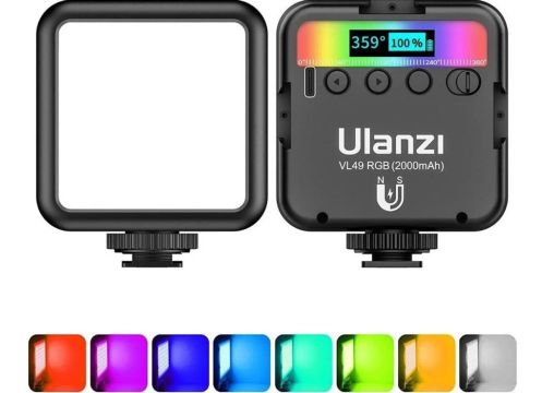 Iluminação LED RGB para Câmera Ulanzi VL49 - 2000mAh