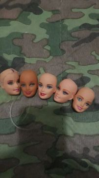Lote de Cabeças de Bonecas Barbie genéricos  para Coleção