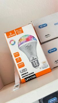 Lâmpada LED Giratória Colorida