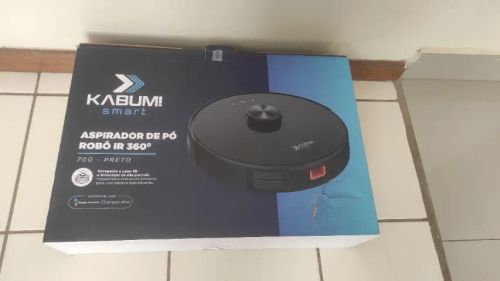 Robô Aspirador e Passa Pano KaBuM! Smart 700 Preto