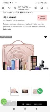 Kit Lancome com 12 produtos e Bolsa Marc Jacob's 