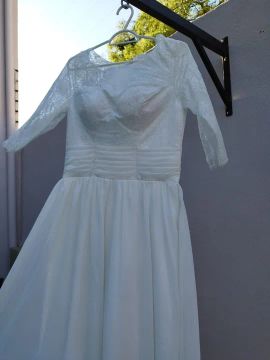 VESTIDO DE NOIVA OFF-WHITE - LINDO, DELICADO E SUPER ROMÂNTICO! 