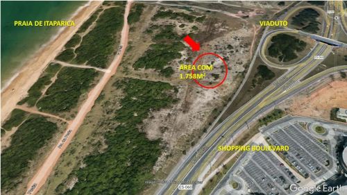 Terreno - Dois lotes contíguos total de 1.758m² em Praia de Itaparica - Em frente o Boulev