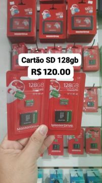 Cartão SD 128GB MasterDrive - Novo