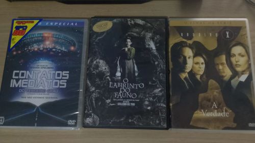 DVDs - Contatos Imediatos, Labirinto do Fauno e Arquivo X
