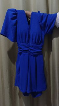 Macaquinho azul feminino