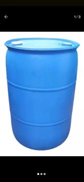 Tambor bombona de plástico azul 200 lts usado bombona