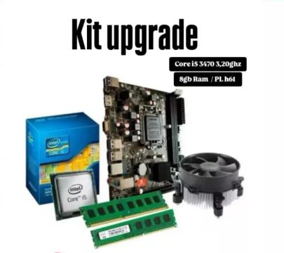 Kit de Upgrade: Processador Core i5 3470 3.20 GHz + 8 GB RAM + Placa-Mãe H61