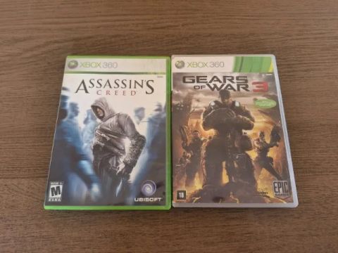 2 Jogos Xbox 360 Originais Gears Of War 3 E Assassins Creed