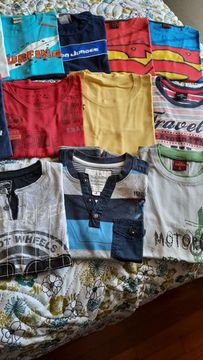 Camisetas infantis seminovas. Tamanhos bebê a 10. 10,00